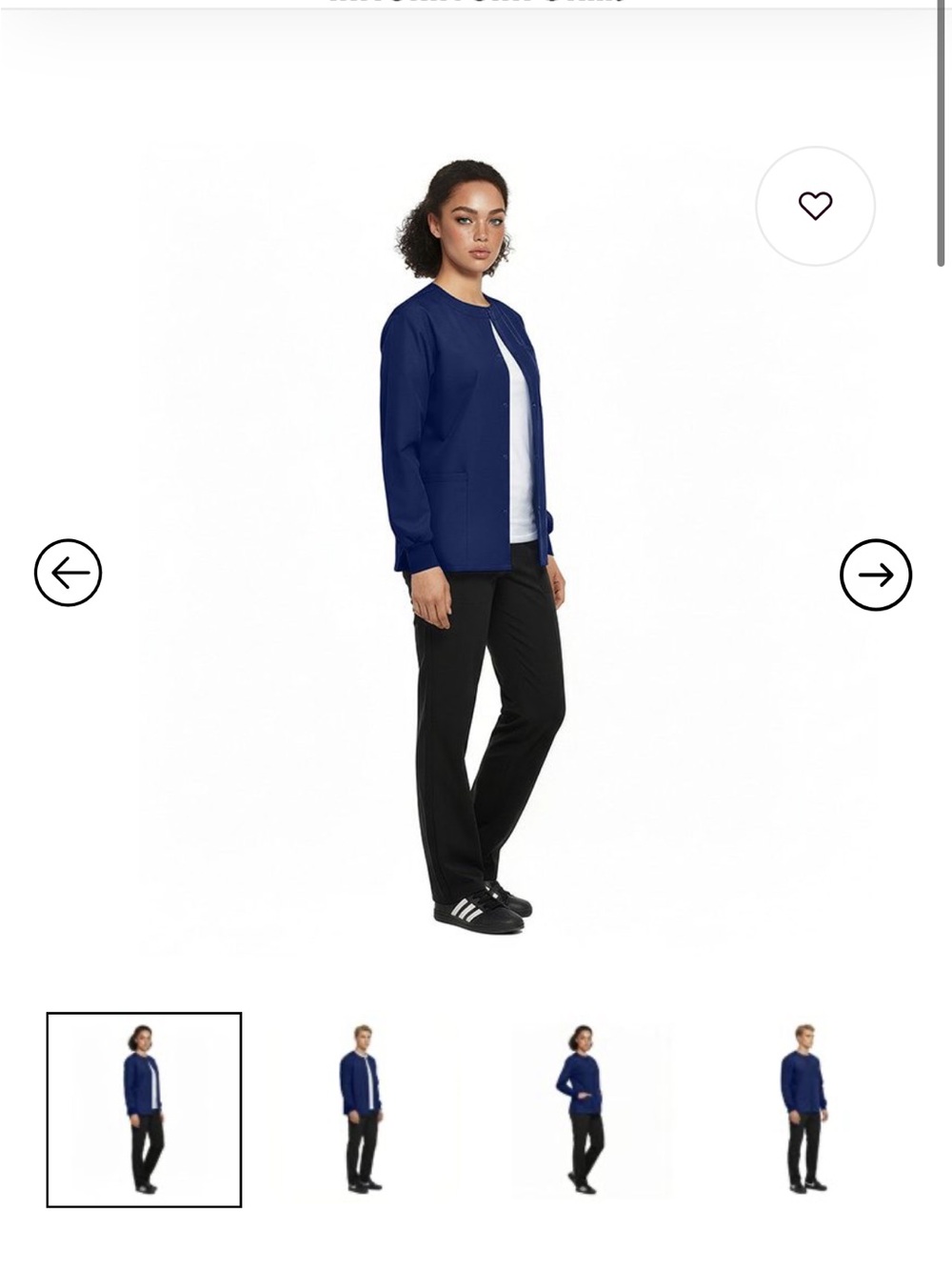 Navy Women's Button-Front Jacket - Picture 5 of 13